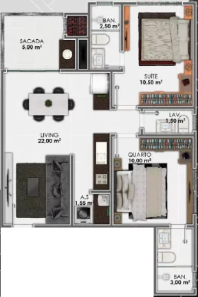 Imagem Grand View Residence - Apartamento à venda no bairro Morretes - Itapema/SC