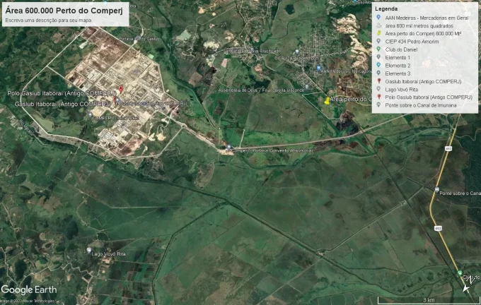 Área a venda em Itaboraí RJ próximo ao COMPERJ... 600.000M2.