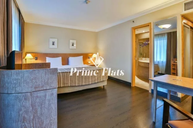 Foto do imóvel Flat disponível para venda no Park Inn by Radisson Berrini no Brooklin Novo, com 28m², 1 dormitório e 1 vaga de garagem em Rua Quintana