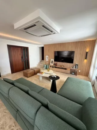Imagem Excelente apartamento mobiliado decorado com três suítes a venda no caminho da Arvores