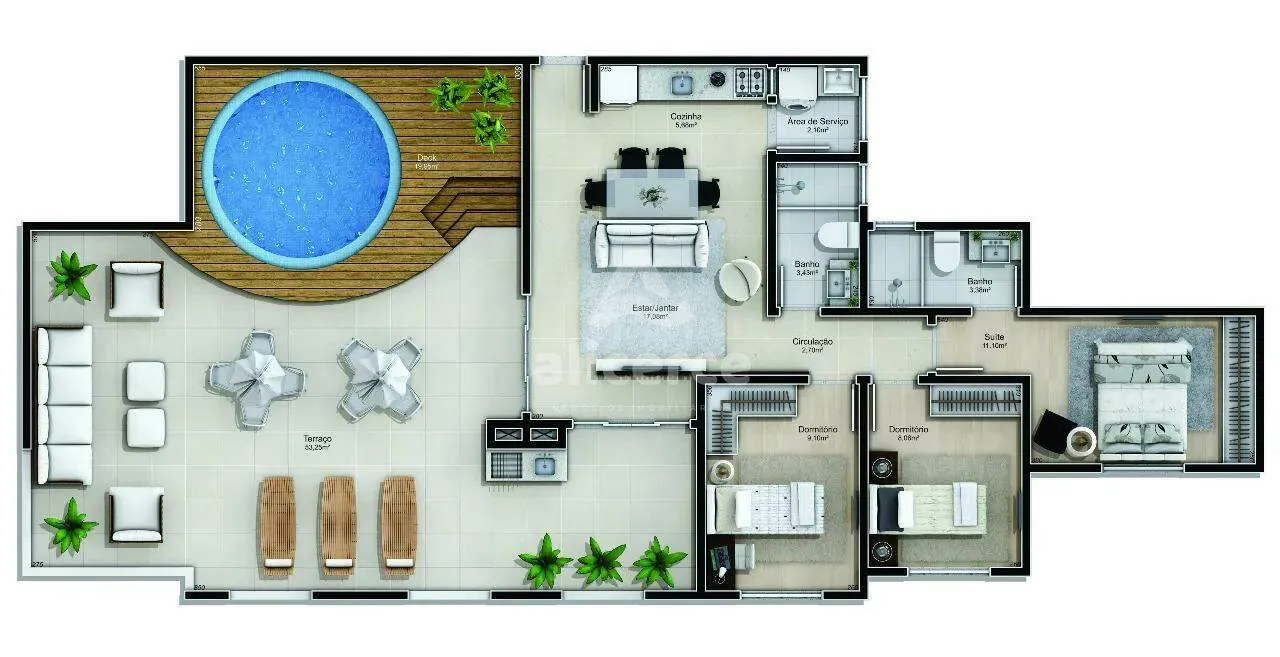 Imagem Apartamento à venda com 3 quartos 1 suíte, 156,52m² em Agronômica Florianópolis