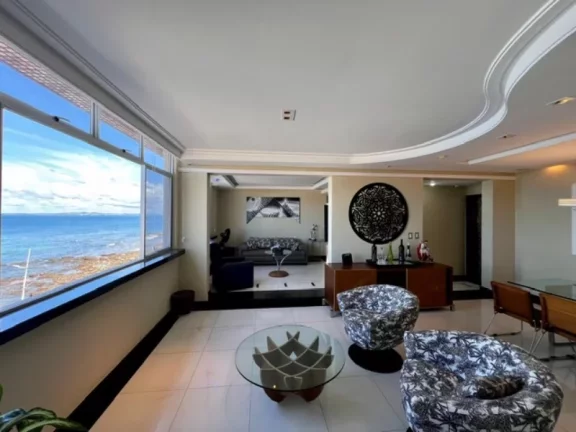 Imagem A 5ª Avenida imóveis selecionou essa rara unidade a venda no Condomínio Quinta da Barra, em frente ao mar do Farol da Barra, 4/4, suite 184,00m²