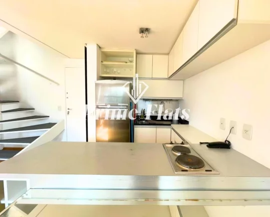 Imagem Flat disponível para locação no Condomínio Edifício Urbano Duplex na Vila Nova Conceição, com 45m², 1 dormitório e 1 vaga de garagem