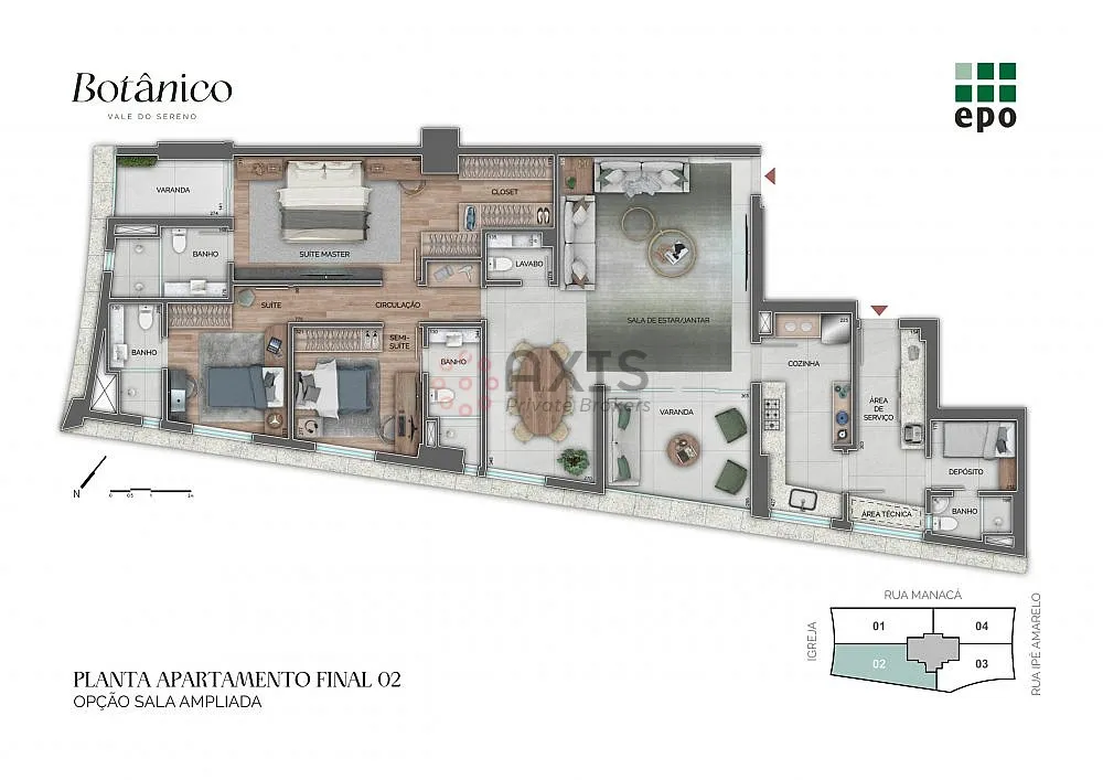 Imagem Apartamento 4 quartos no Vale do Sereno - Lazer completo