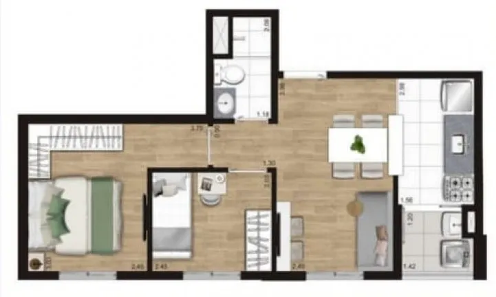 Imagem Apartamento com 2 Quartos à Venda, 42 m² em Vila Vermelha - São Paulo