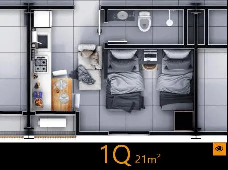Imagem Studio V Ininga | Studios Mobiliados à Venda | Teresina