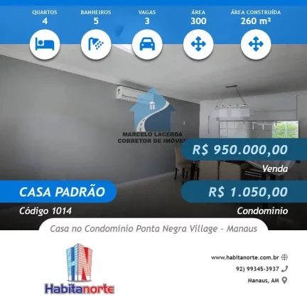 Foto do imóvel CASA NO CONDOMÍNIO PONTA NEGRA VILLAGE - PONTA NEGRA