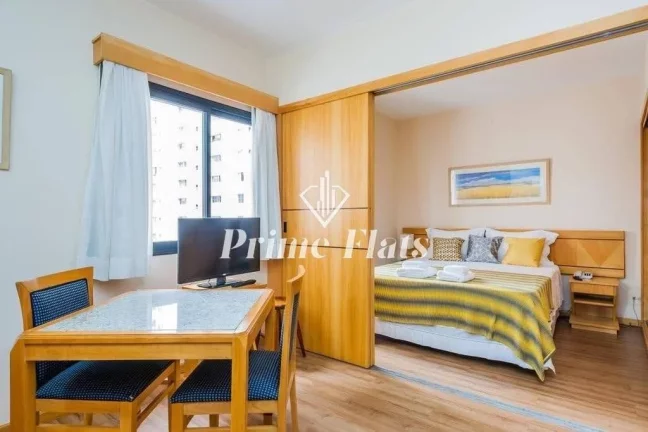 Imagem Flat disponível para venda no Hotel Hampton Park no Jardim Paulista, com 31m², 1 dormitório e 1 vaga