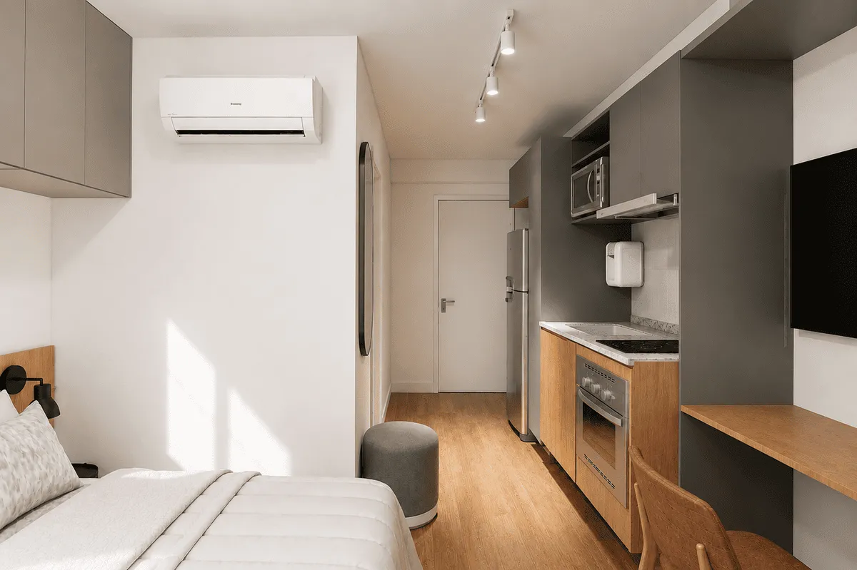 Imagem Apartamento com 1 Quarto para alugar, 26m² - Vila Mascote