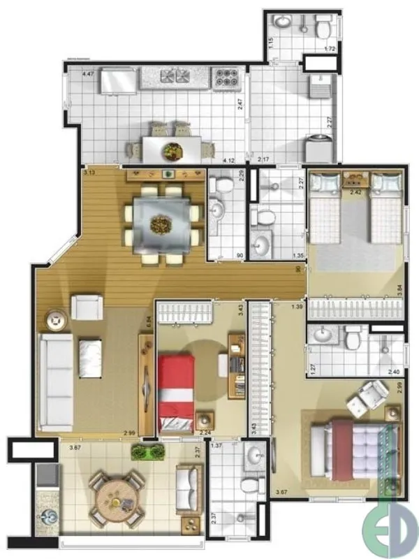 Imagem Apartamento com 3 quartos a venda em São Caetano do Sul SP, apartamento em São Caetano, apartamento em São Caetano do Sul sp, apartamento pronto Scs