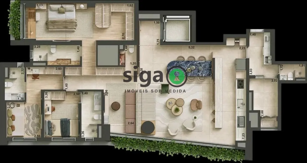 Imagem Apartamento de Alto Padrão no Brooklin com Lazer de Clube ? 3 Suítes