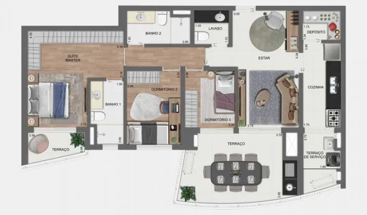 Imagem Apartamento com 3 Quartos à Venda, 107 m² em Jardim das Acácias - São Paulo