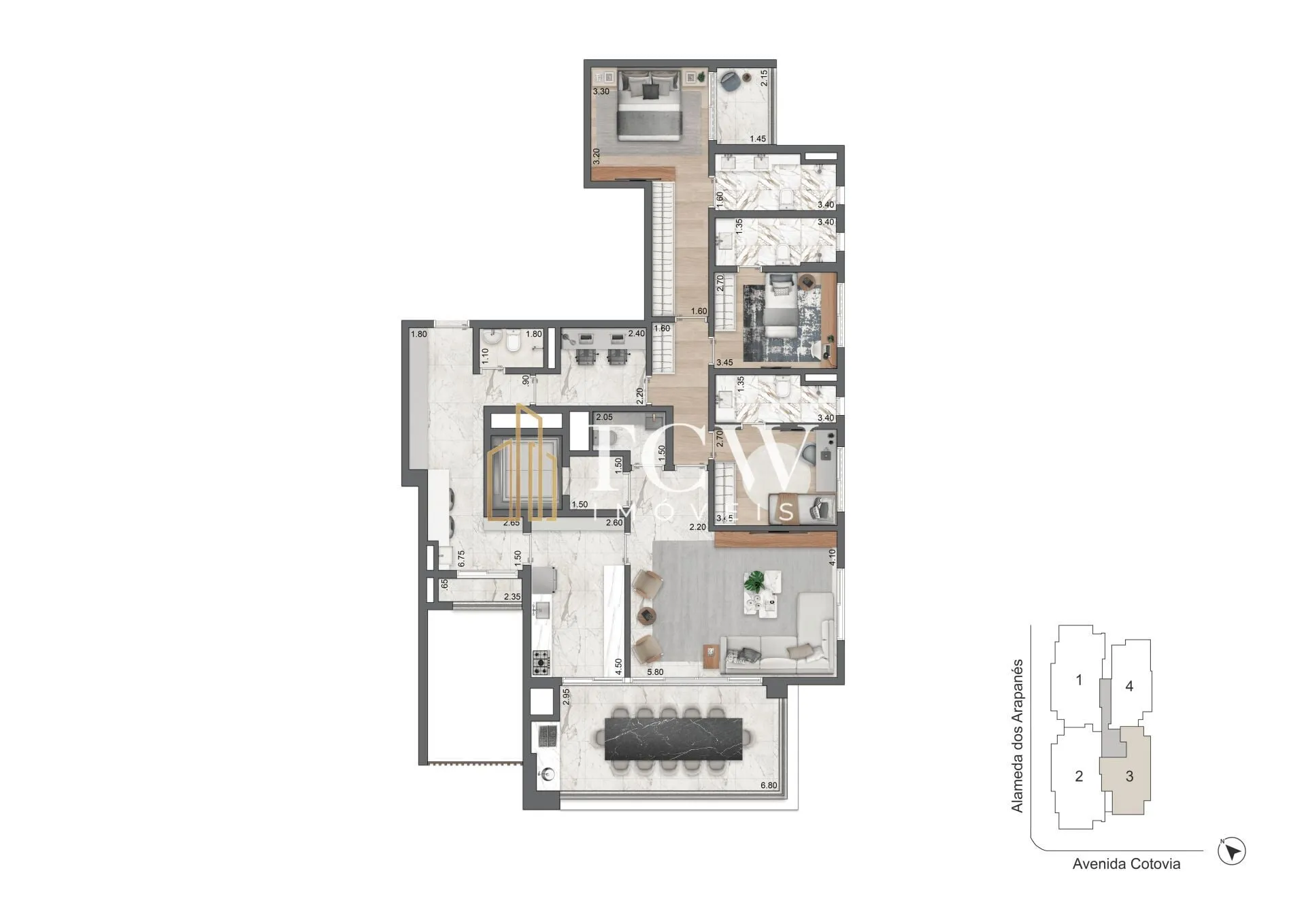 Imagem Apartamento à venda no bairro Moema - São Paulo/SP, Zona Sul