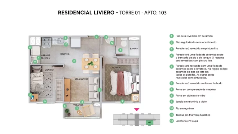 Imagem RESIDENCIAL LIVIERO - MRV - Apto 32,42 a 53,33m², no Sacomã, com acesso fácil à Rodovia Anchieta!