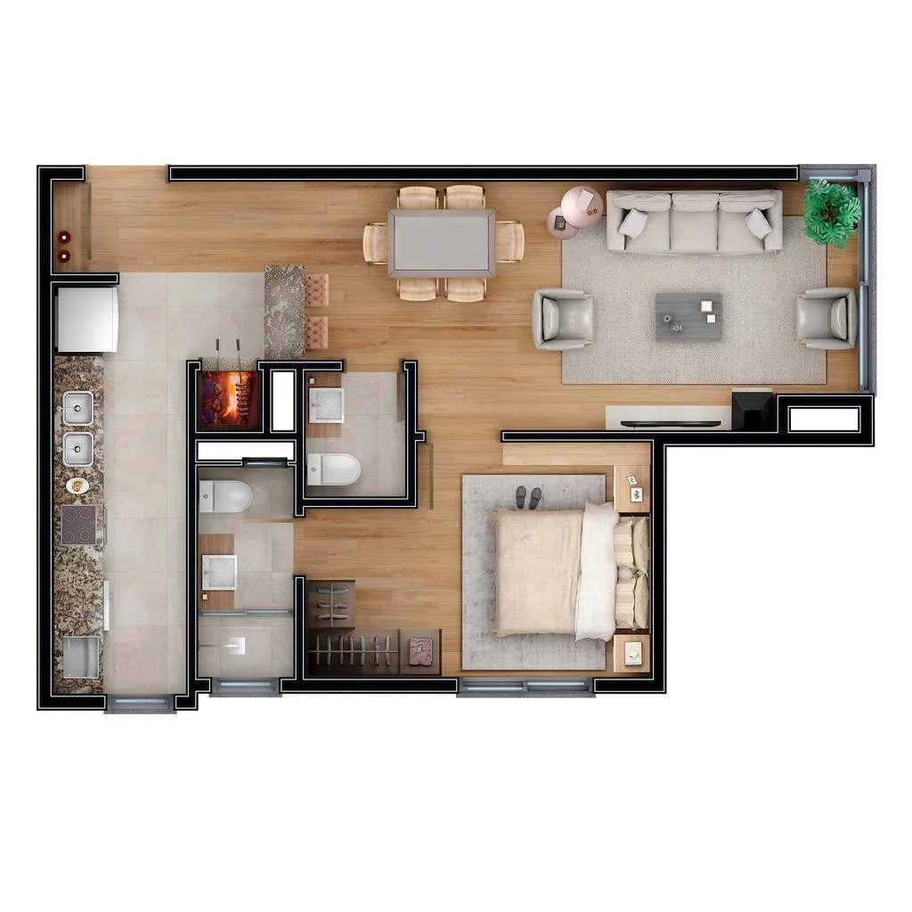 Imagem Apartamento à venda em Gramado, Carniel, com 2 quartos, 84.94m2