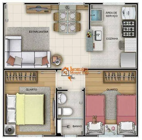 Imagem Apartamento com 2 dormitórios à venda, 48 m² por R$ 260.000,00 - Água Chata - Guarulhos/SP
