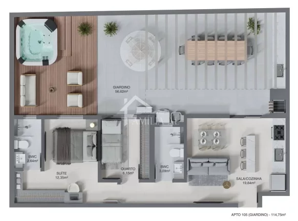 Imagem APARTAMENTO GIARDINO – RESIDENCIAL HAIA NO COSTA E SILVA