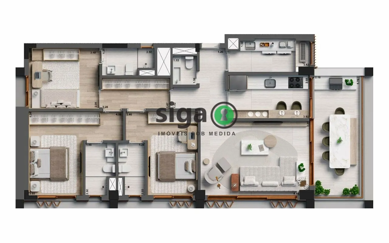 Imagem Apartamento para venda no Jardins 03 suítes, São Paulo - SP