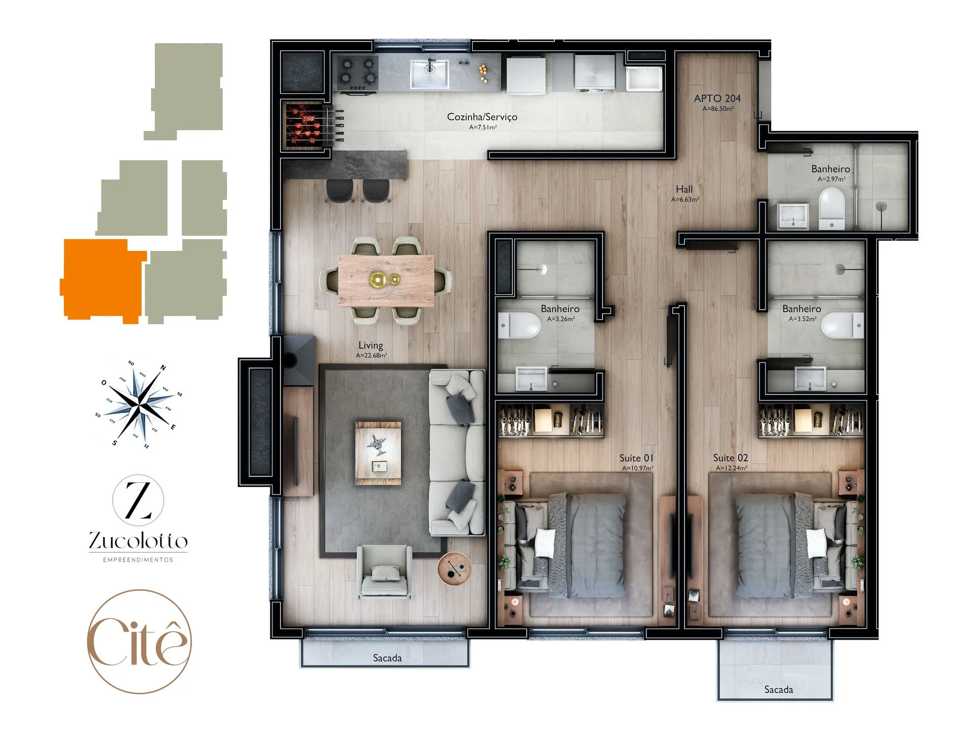 Imagem Duplex à venda em Gramado, Carniel, com 3 quartos, 138.15m2