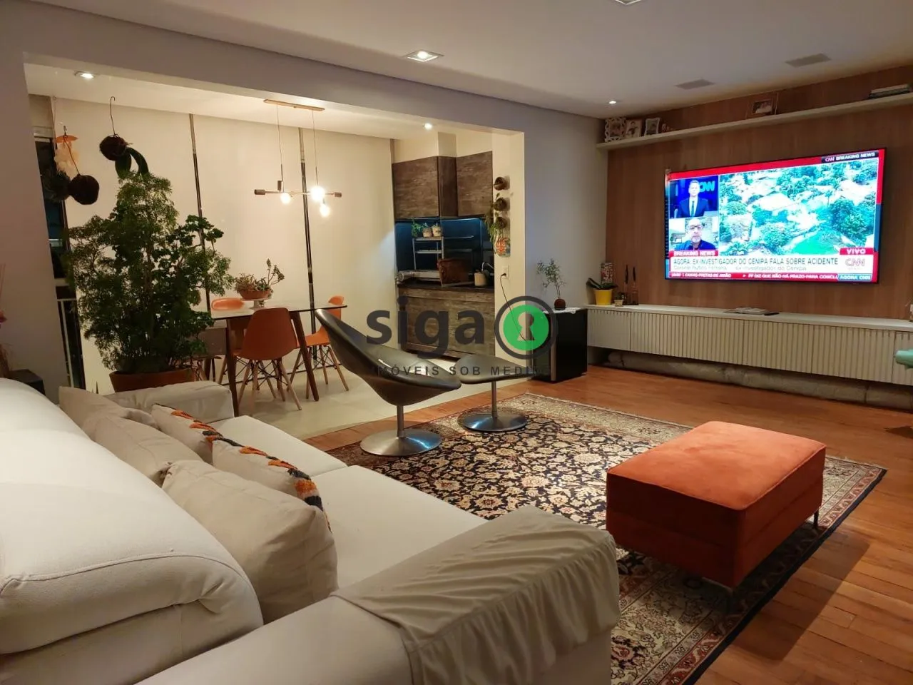 Imagem Apartamento para venda com duas suites, ambientes integrados, duas vagas de garagem e lazer completo