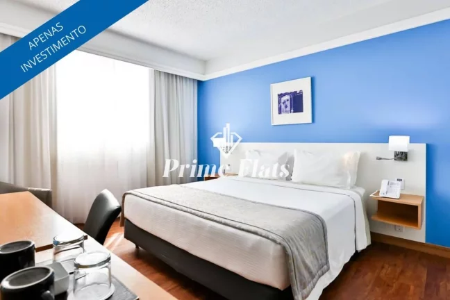 Foto do imóvel Flat disponível para venda no Slaviero Downtown São Paulo, com 24m², 1 dormitório e 1 vaga de garagem em Rua Araújo