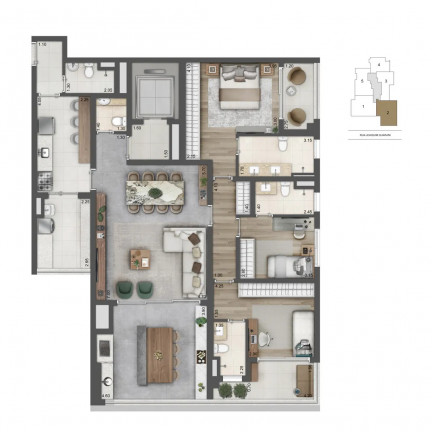 Imagem Apartamento com 3 Quartos à Venda, 136 m² em Jardim das Acácias - São Paulo