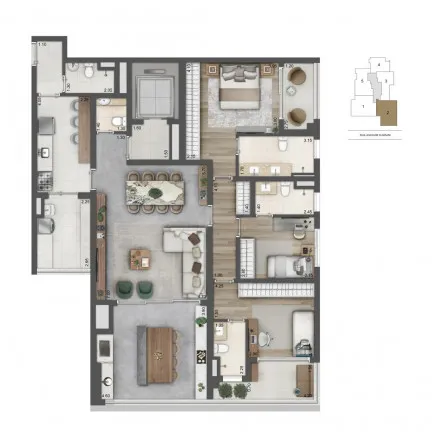 Imagem Apartamento com 3 Quartos à Venda, 136 m² em Jardim das Acácias - São Paulo