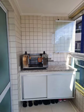 Imagem Apartamento com 1 dormitório à venda, 56 m² por R$ 360.000 - Vila Guilhermina - Praia Grande/SP