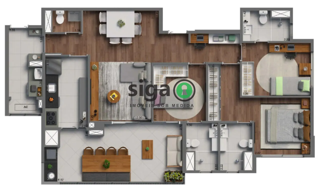 Imagem Apartamento 104 m² 3 suítes | Varanda com churrasqueira | Lazer completo no Morumbi