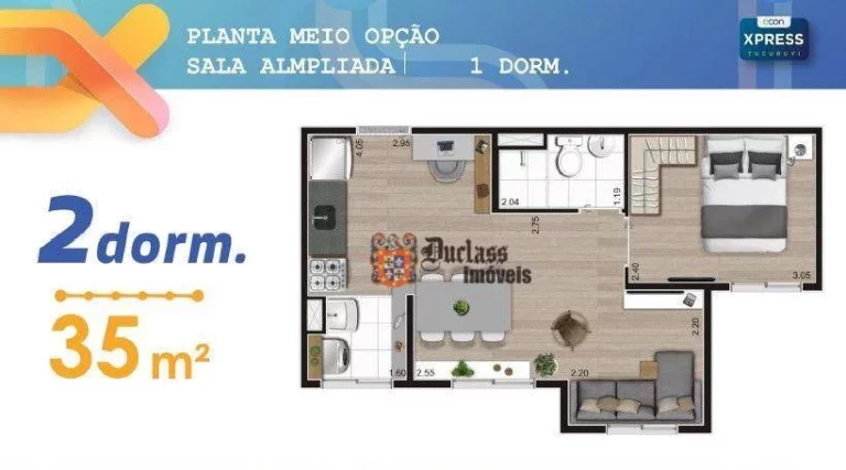 Imagem Apartamento com 2 dormitórios à venda, 35 m² por R$ 263.900,00 - Tucuruvi (Zona Norte) - São Paulo/SP