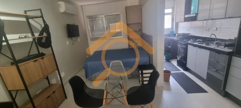 Imagem Apartamento à venda no Canto do Forte, Praia Grande-SP: 1 quarto, 1 sala, 1 banheiro, 1 vaga de garagem, 35m² de área.