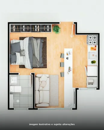 Imagem Apartamento com 2 Quartos à Venda, 47 m² em Botujuru - Mogi das Cruzes