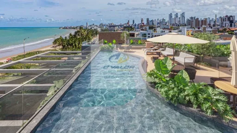 Imagem Vendo flats em prédio na Av. beira mar da praia do Bessa, com tamanhos de 19 m² a 46 m²