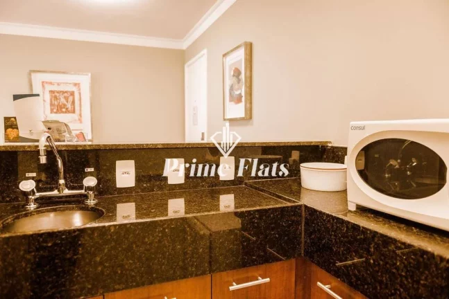 Imagem Flat disponível para venda no Matiz Manhattan Hotel no Jardins, com 43m², 1 dormitório e 1 vaga