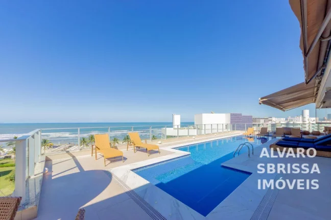 Imagem Apartamento Cobertura Penthouse pé na areia, 9 suites, 9 vagas cobertas, 696m², Riviera de São Lourenço em Bertioga SP.