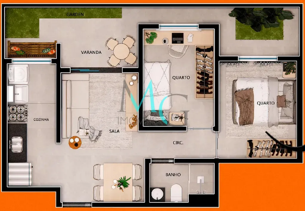 Imagem Apartamento à venda 2 Quartos 1 Vaga 42.63M² Rocha Rio de Janeiro - RJ