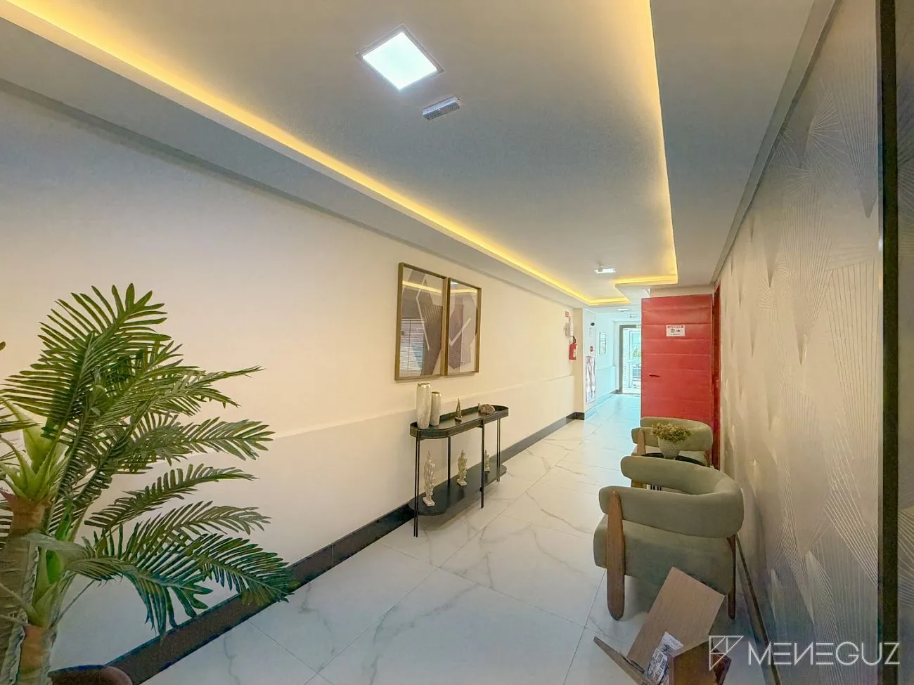 Imagem Quarto e sala totalmente mobiliado, no 8º andar, no Edifício Prosperity - um dos empreendimentos mais modernos e desejados da Praia do Morro.