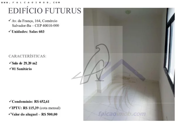 Imagem Sala Comercial para Locação em Salvador / BA no bairro Comércio