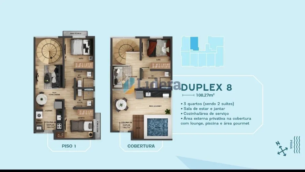 Imagem Apto - 3 Quartos - 1 Suíte - 81,03 m² - Intermares, Cabedelo/PB