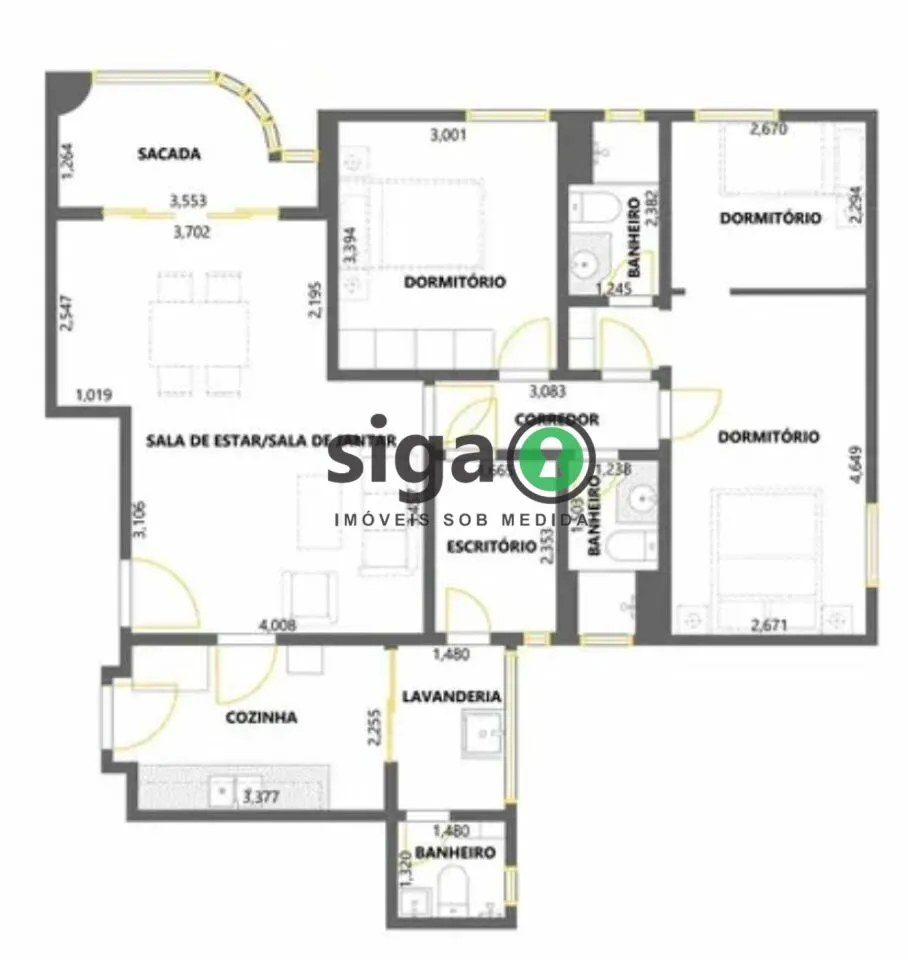 Imagem Apartamento a venda 92 m² 3 dormitorios,1 suíte e 2 vagas - Vila Suzana - SP