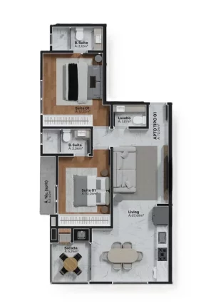 Imagem Ank 932 - Residencial - Apartamento à venda no bairro Andorinha - Itapema/SC