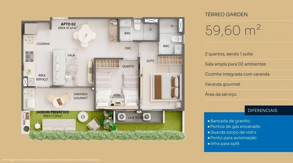 Imagem Apartamento com 2 Quartos à Venda, 47 m² em Guararapes - Jaboatão dos Guararapes