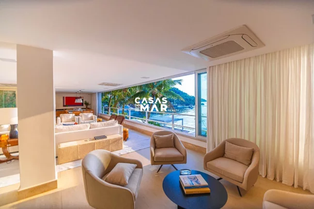 Imagem Casa Luxuosa Frente Mar em Tanguá, Angra dos Reis-RJ: 6 suítes, praia particular e deck para embarcações.