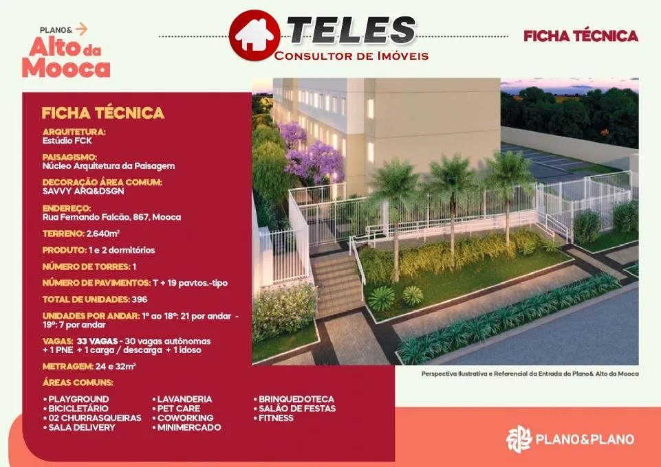 Imagem Apartamentos de 1 e 2 dorms. no alto da Mooca.