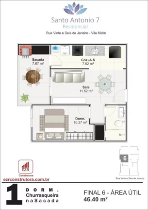 Imagem APARTAMENTO 1 DORMITÓRIO NA VILA MIRIM!!!