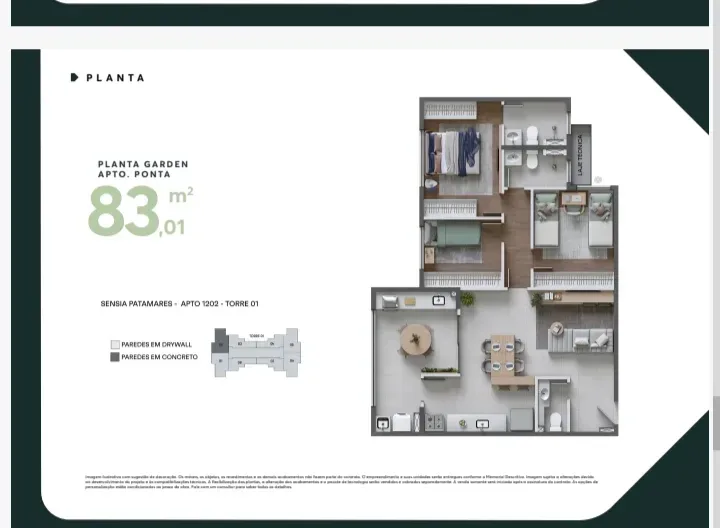 Imagem Apartamento com 3 Quartos à Venda, 83 m² em Piatã - Salvador