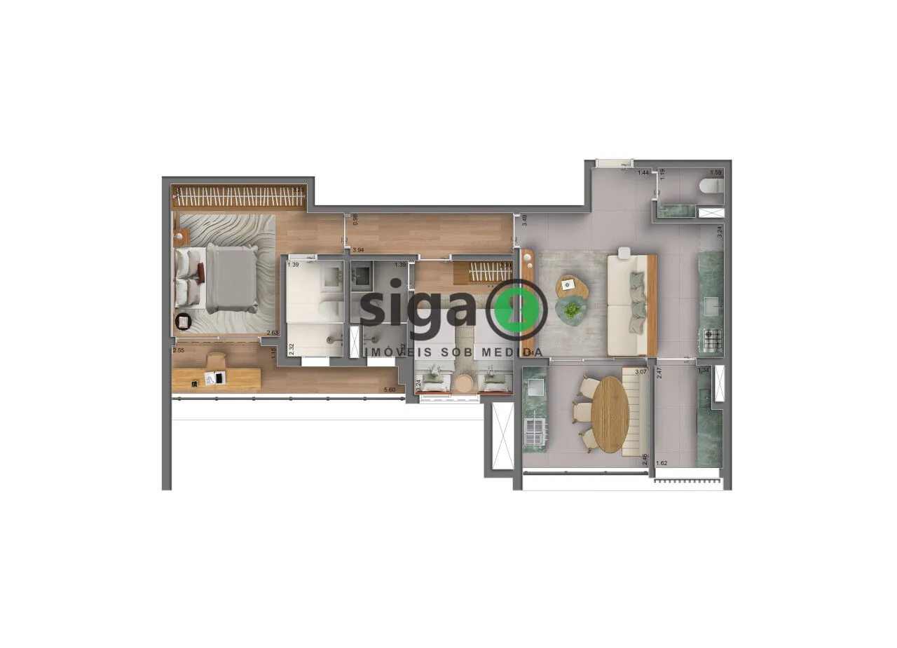Imagem Apartamento de 81 metros 2 suítes na Vila Clementino a minutos do Pq do Ibirapuera