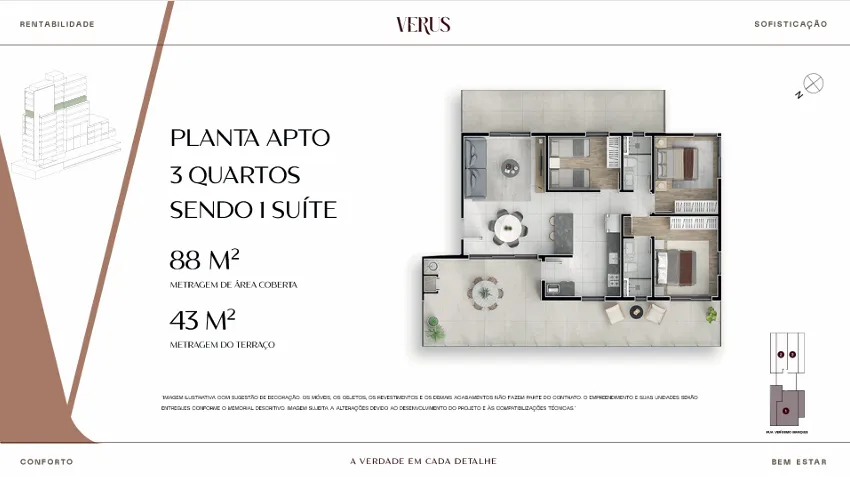 Imagem Apartamento para Venda em São José dos Pinhais, Centro, 2 dormitórios, 1 suíte, 2 banheiros, 1 vaga