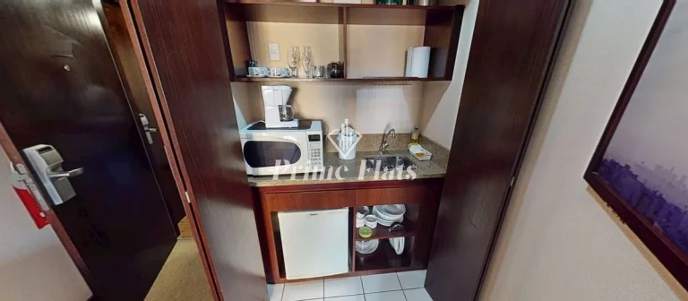 Imagem Flat disponível para locação no Transamérica Prime International Plaza, com 29m², 1 dormitório e 1 vaga