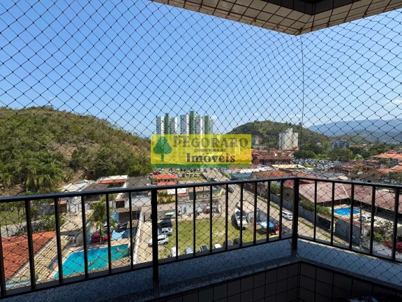 Imagem Apartamento de 2 quartos na Prainha, Caraguatatuba-SP 1 suíte, 2 salas, 2 banheiros, 1 vaga de garagem e vista para o mar